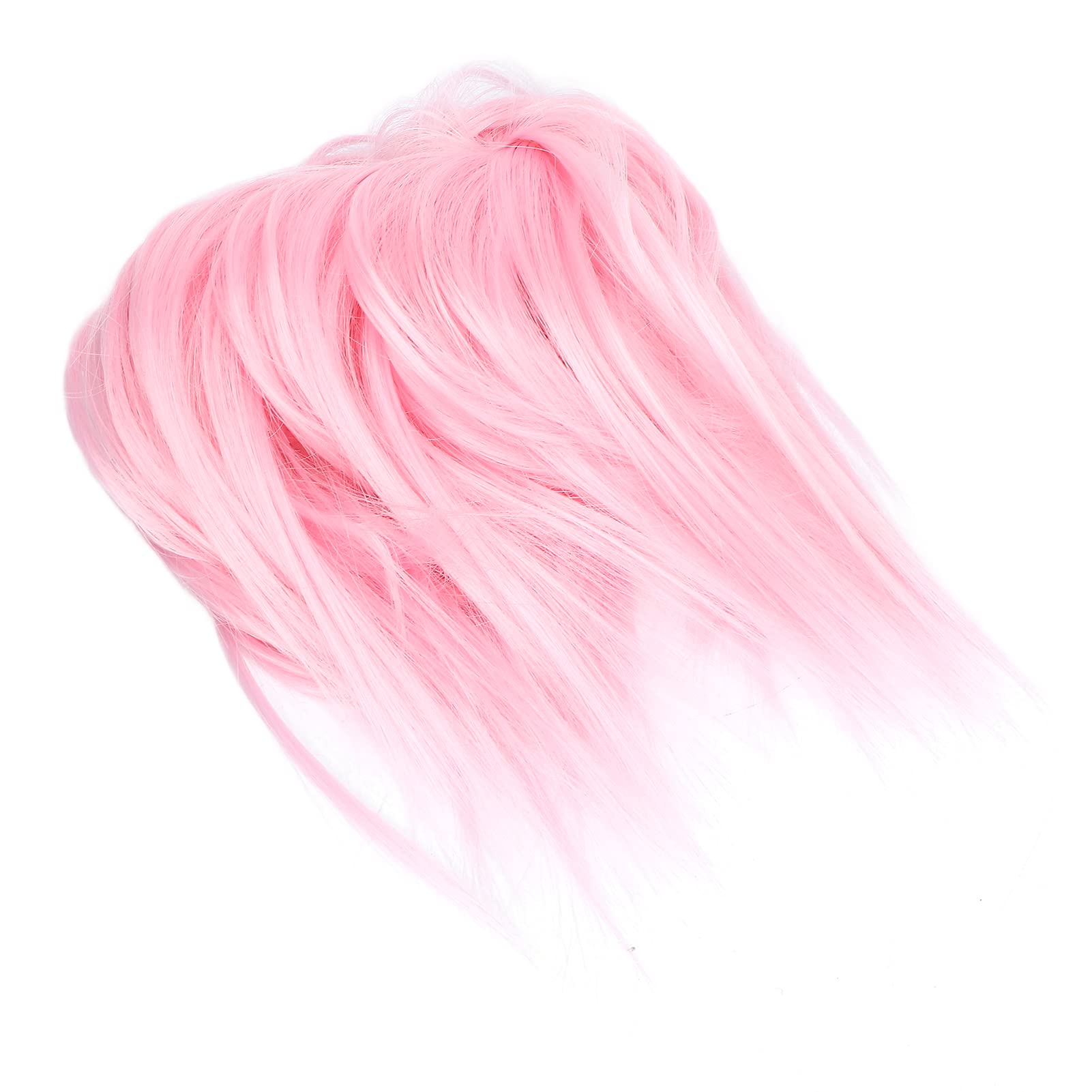 Hair Scrunchies, Halo Hair Extension, Messy Bun Hair Piece Hair Padding Hair Scrunchies for Women Girls - Q17-Light Pink#