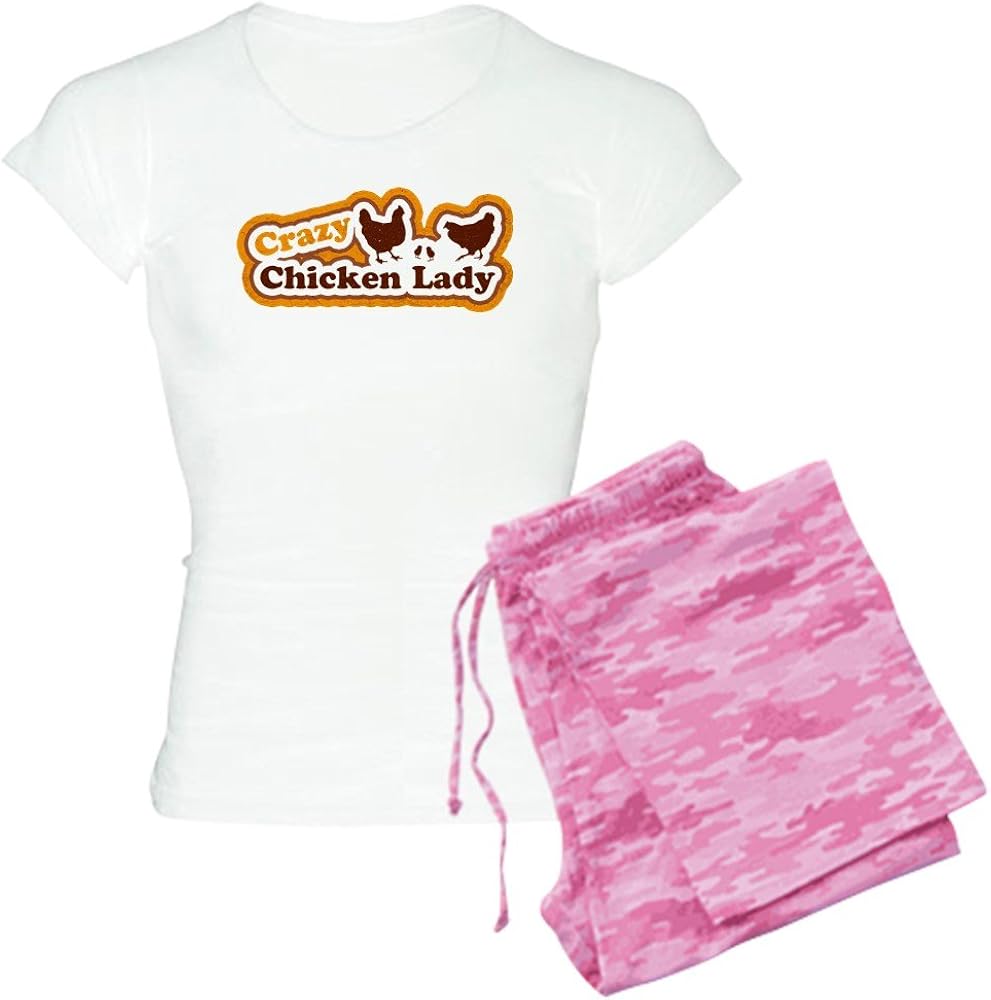 CafePress Crazy Chicken Lady Womens Novelty Cotton Pajama Set
