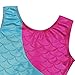 DAXIANG One-piece Leotard Mermaid Rainbow Colourful Gymnastics Biketard Shortall for Little Girls,Rose,120(5-6Y)
