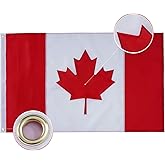 Bradford Canadian Flag 4x6 ft Outdoor, Embroidered Canada Flags Outdoor Heavy Duty, Double Sided Large Canada Flag with 2 Brass Grommets
