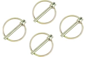 Yuntop 4 PCS Heavy Duty Lynch Pin with Ring for Trucks, Tractors, Trolleys, Lawn Mowers, & Trailers (3/16 Inch / 4.5 mm x 1-7/16 Inch / 36 mm)