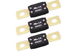 Weasch 40A MEGA/AMG Fuse, UL Certification, High Current Bolt Mount Automotive 40 Amp for Cars, Trailers, Trucks, Buses, Cara