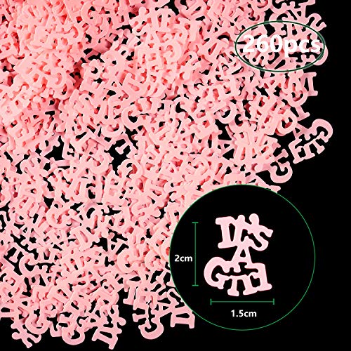 QILICHZ It's A GILR Baby Shower Confetti,3600pcs Mini Acrylic Table Confetti Table Scatter Decor Party Confetti Baby Shower Favors Decor for Baby Shower Birthday Wedding Party Table Decor