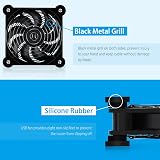 NewHail 2 Pack 120mm USB Fan Dual Ball Bearing 5V 3-Speed Cooling for Router TV view 5