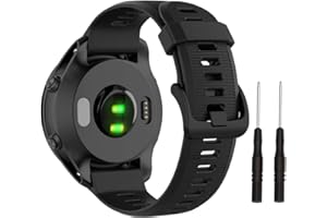 ISABAKE Band for Garmin Forerunner 935/Forerunner 945/955/965/Forerunner 745,Compatible with Fenix 5/ Fenix 5plus/ Fenix 6/ Fenix 6 Pro/Approach S60,Soft Silicone 22mm Replacement Bands