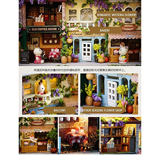image for Diy Dollhouse Kit,Aolvo Miniature 3D Retro Tin Box Theme Theatre Model