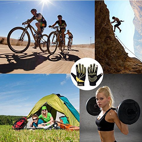 Biking Gloves,Cycling Gloves Full Finger Bike Gloves Mountain Bike Gloves For Men / Women Bicycle Gloves 5mm Gel Pad Shock-absorbing Breathable Touch Screen Motorcycle Gloves,CoolWind