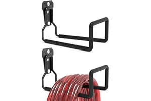 Metal Garden Hose Holder Wall Mount – Heavy Duty Water Hose Hanger for Outside Yard, Sturdy Hose Holder for Garden Hose, Hose