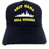Customized Navy Ball Cap with Your Ship's Name and Number