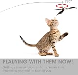 Cobee Cat Wand Toy with 2 Feather Refills, 35.5in Long Reach Cat Teaser view 6