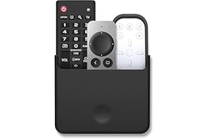elago Universal Remote Holder Mount Compatible with Apple TV Remote and All Other Remote Controls - Adhesive Tape or Screw Mounting Options, Available Wired Charging [Large] [Black]