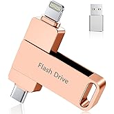 (No APP Required) MFi Certified iPhone Photo Stick, USB Flash Drive 512GB for Photo/Video Backup, 3 in 1 iPhone Memory Stick,