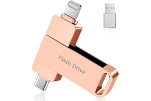 (No APP Required) MFi Certified iPhone Photo Stick, USB Flash Drive 512GB for Photo/Video Backup, 3 in 1 iPhone Memory Stick,