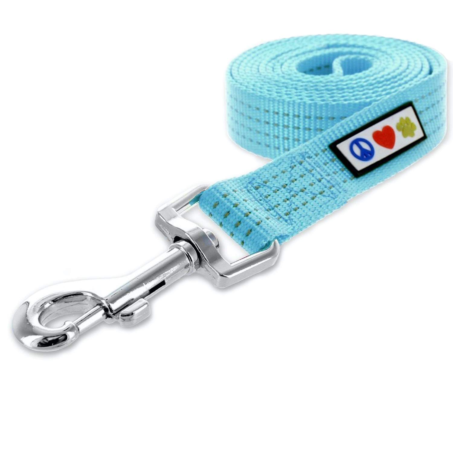 Pawtitas 6 FT Pet Puppy Leash Reflective Dog Leash Comfortable Handle Highly Reflective Threads Heavy Duty Dog Training Leash Available as a 6 ft Medium Dog Leash or 4 ft Dog Leash