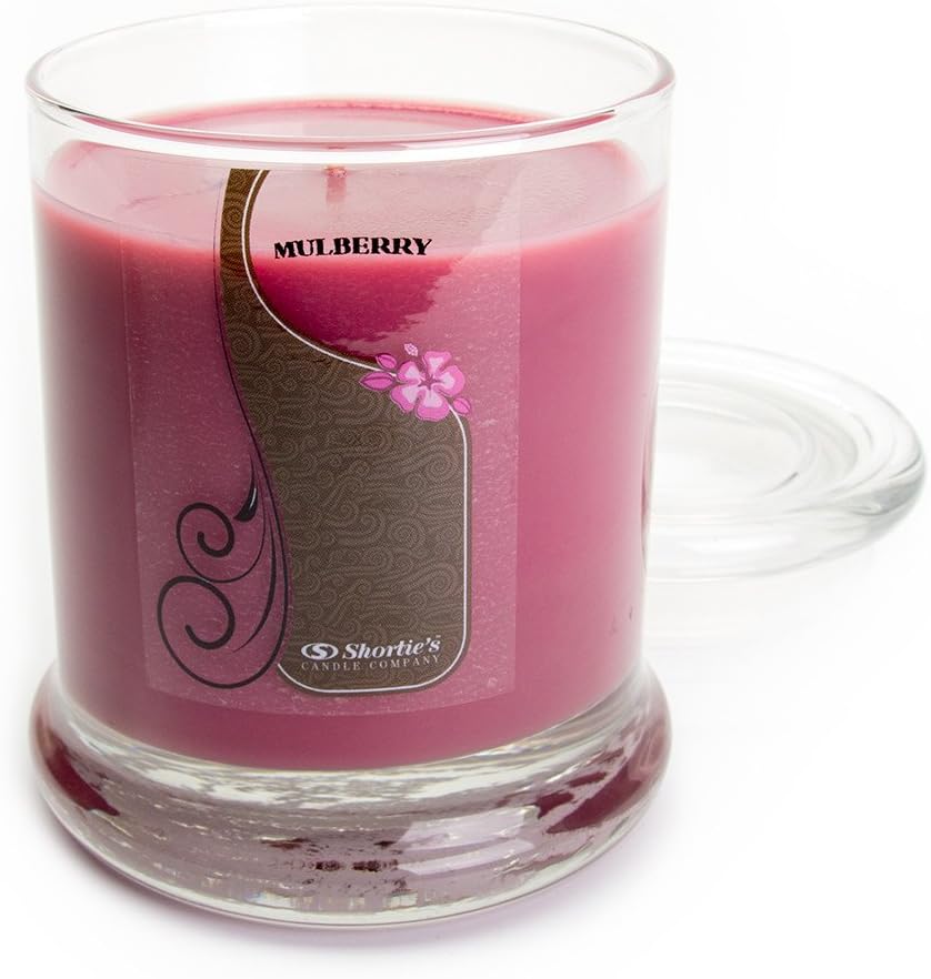 Mulberry Candle - Medium Dark Red 10 Oz. Highly Scented Jar Candle - Made with Natural Oils - Christmas & Holiday Collection