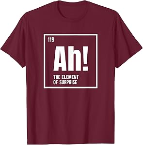 Ah The Element of Surprise Funny Chemistry Science Humor T-Shirt
