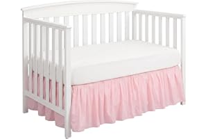 Crib Bed Skirt 28 x 52 9 inch Baby Crib Skirt with 14 inch Ruffle Drop Polyester-Cotton Cribs Dust Ruffle for Boys Girls Nurs