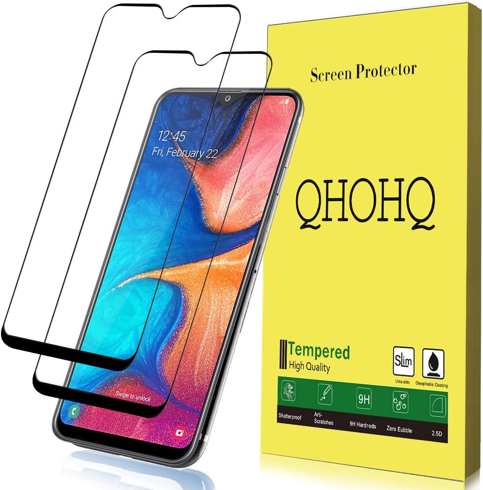 [2 Pack] QHOHQ Screen Protector for Samsung Galaxy A20