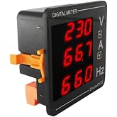 LoveDeal AC 50-500V 120A Digital Volt Amp Meter, Voltage Current Frequency | 3 in 1 Instrument Voltmeter Ammeter Panel, Voltage Amperage Tester with Current Transformer