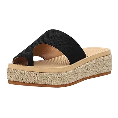 YiYLunneo Platform Wedge Shoes, Women's Summer Flip Flop Sandals
