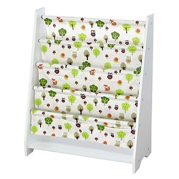 cobcob Estantería para bebé, revistas para niños, estantería de