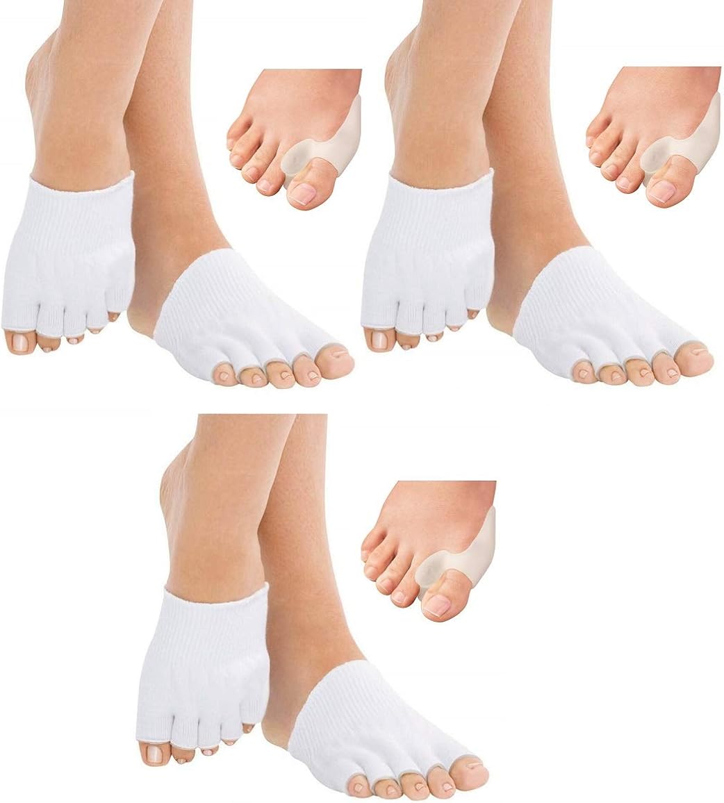 MojaSports Toe Alignment Comfy Socks (3 Pair Socks & Big