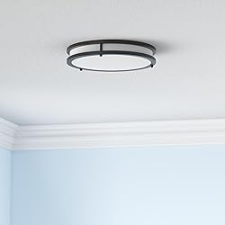 2-Pack 36W LED Ceiling Lights Black, 13inch Flush