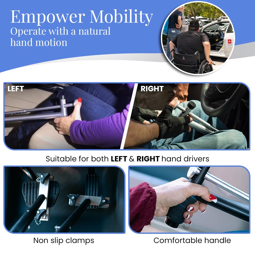 QuicStick Portable Car Hand Controls For Disabled Drivers, Handicap