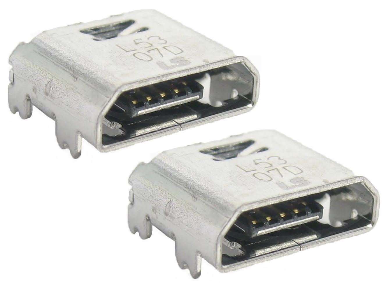 MMOBIEL 2 x Dock Charging Port Micro USB compatible with Samsung Galaxy Series/Tab 3 / Tab A 7.0 Tab E 9.6 Tab 10.1