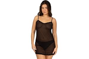 Smart & Sexy womens Sheer Lace & Mesh Chemise