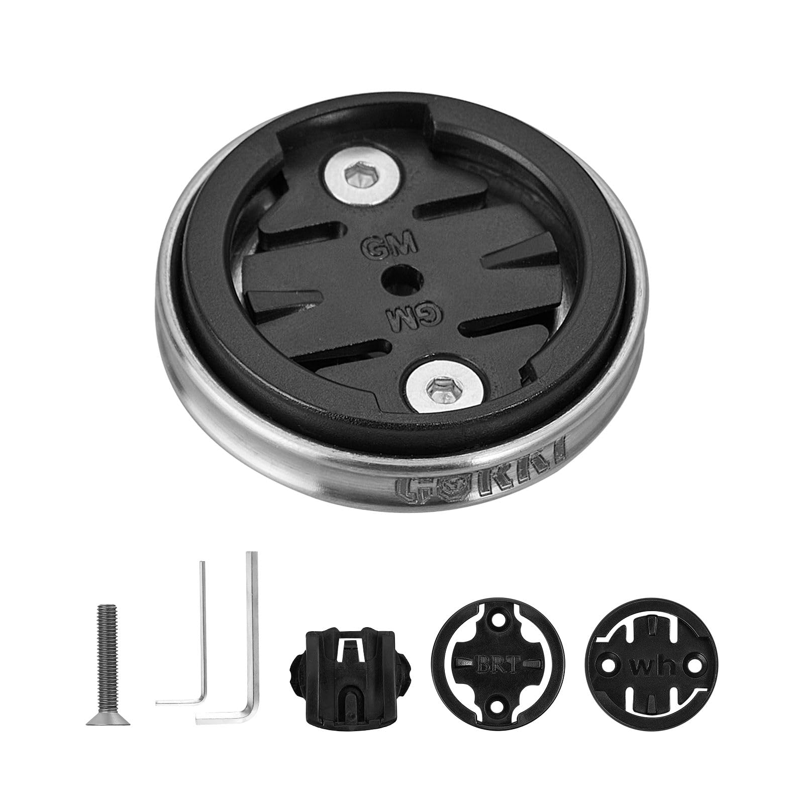 Corki Cycles Titanium Stem Headset Top Cap Bike Mount for Wahoo Garmin (Titanium Stem Headset Top Cap)