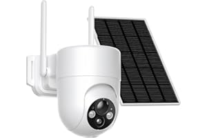 ELYSOO Solar Camera Outdoor Wireless, 2K Color Night Vision, Security Cameras Wireless Outdoor with 360°View, Battery Powered, 2.4GHz WiFi, Instant Alerts, IP65