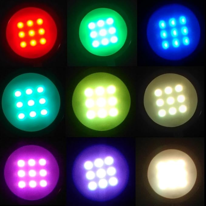 Rgbw 10 Lights Rgb White Color Changing Led Puck Lights Linkable