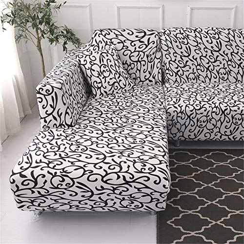 En Forme De L Geometrique Imprime Dangle Avec Accoudoirs Sans