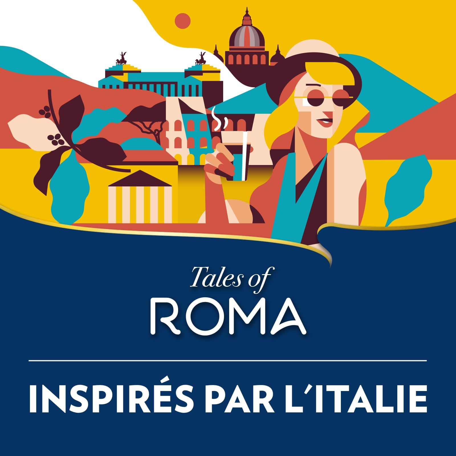 Lavazza, Tales of Napoli, Kaffeebohnen, Ideal für Espresso-Kaffeemaschinen, mit Aroma Noten von Kakao und Karamell, Arabica und Robusta, Intensität 9/10, Dunkel Röstgrad, 450 g 2