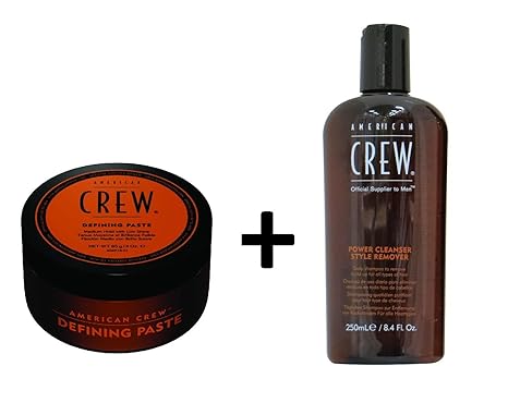 American Crew Defining Paste 85 g + Power Cleanser Stil Entferner Shampoo 250 ml
