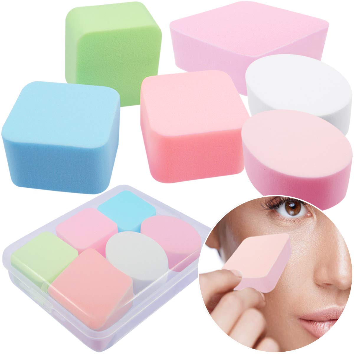 Amazon Com Sweet Girl Makeup Puff Foundation Blending Powder Sponge Beauty Sponge 6pcs Beauty