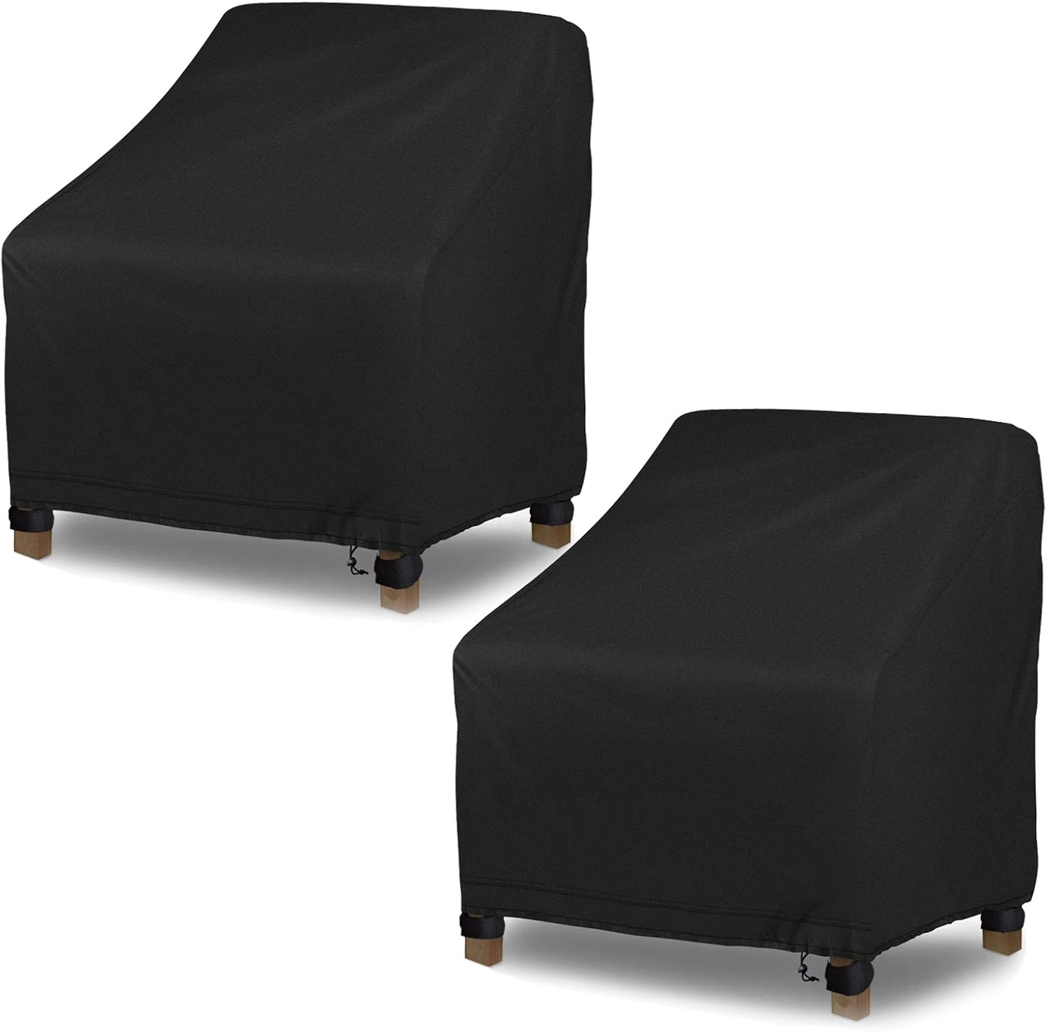 Oslimea Patio Chair Covers Set of 2, Waterproof Chair Cover for Lounge Deep Seat Cover Outdoor Chair Cover, with Drawstring and 4 Buckles Design, 38''Lx31''Dx29''H: Kitchen & Dining