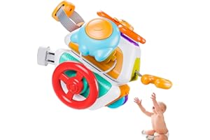 JRUXJWI Montessori Toys for Baby 18-24 Months Busy Cube Sensory Toddler Toys Age 2 3 4 Airplane Plane Car Travel Toy for Early Learning Birthday Gift……