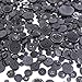 Rustark 650Pcs Black Resin Buttons: 2 and 4 Holes Craft Buttons for Arts, DIY Crafts, Decoration, Sewing