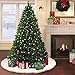 yuboo White Fur Christmas Tree Skirt, 48 inches Fluffy Xmax Valentines Tree Rug Skirt for Christmas Tree Decorations