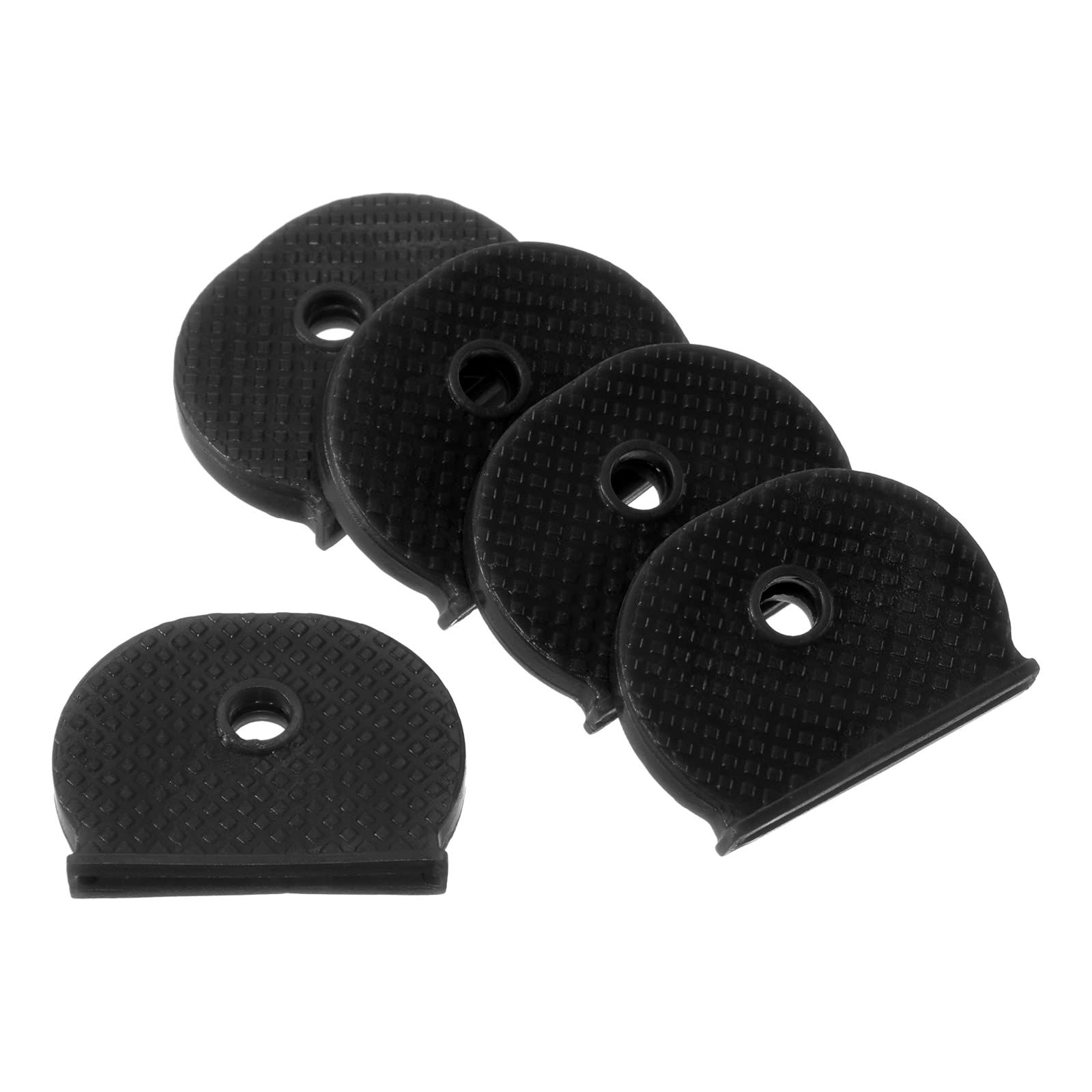 PATIKIL Key Caps Covers, 15 Pack Keys Identifiers Covers Coding Tags Marker Semicircle Silicone Sleeve for Office House Apartment, Black