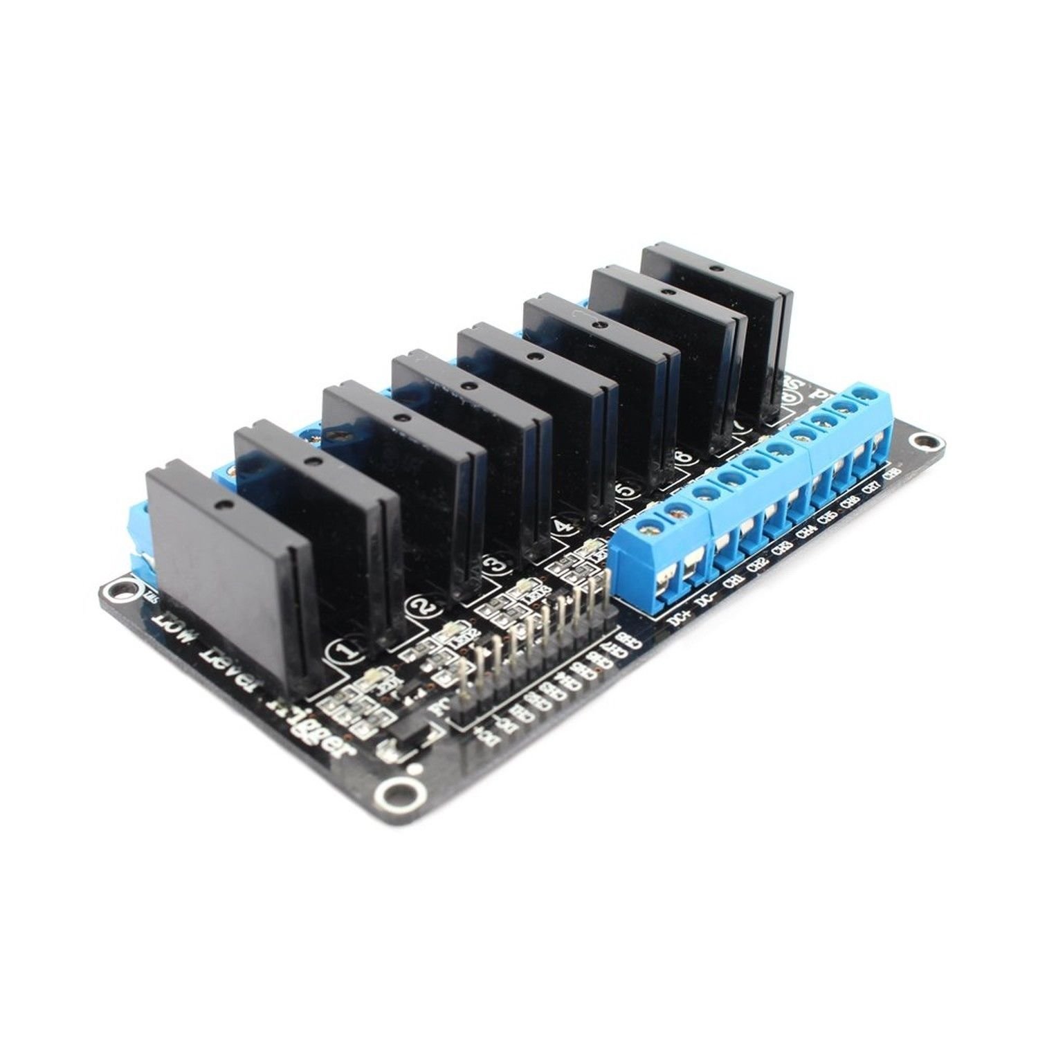 DollaTek Low Level 5V 8 Channel Solid State Relay Module SSR 240V 2A Output with Resistive Fuse For Arduino 8 Way