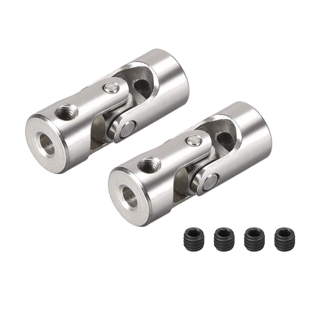 sourcing map 2 PCS 3mm to 3.17mm Rotatable Universal Steering Shaft Coupler Motor Connector Joint Coupling L23XD9