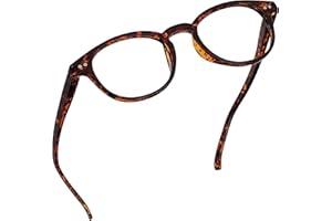 Readerest Round Blue Light Blocking Reading Glasses (Tortoise, 0.50 Magnification) Computer Glasses, fashionable for men and women, Anti Glare, Anti Eyestrain, UV protection