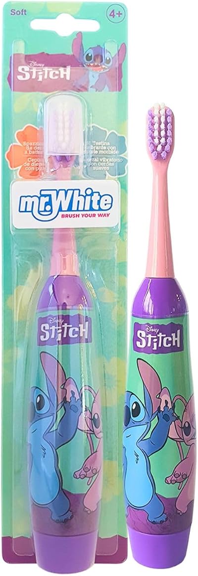 MR.WHITE BRUSH YOUR WAY Disney Stitch Kids Electric Toothbrush 4-14 yrs