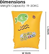 Bestway Inflatable Kids Arm Bands Yellow 3-6 Years Swim Float Bands view 3