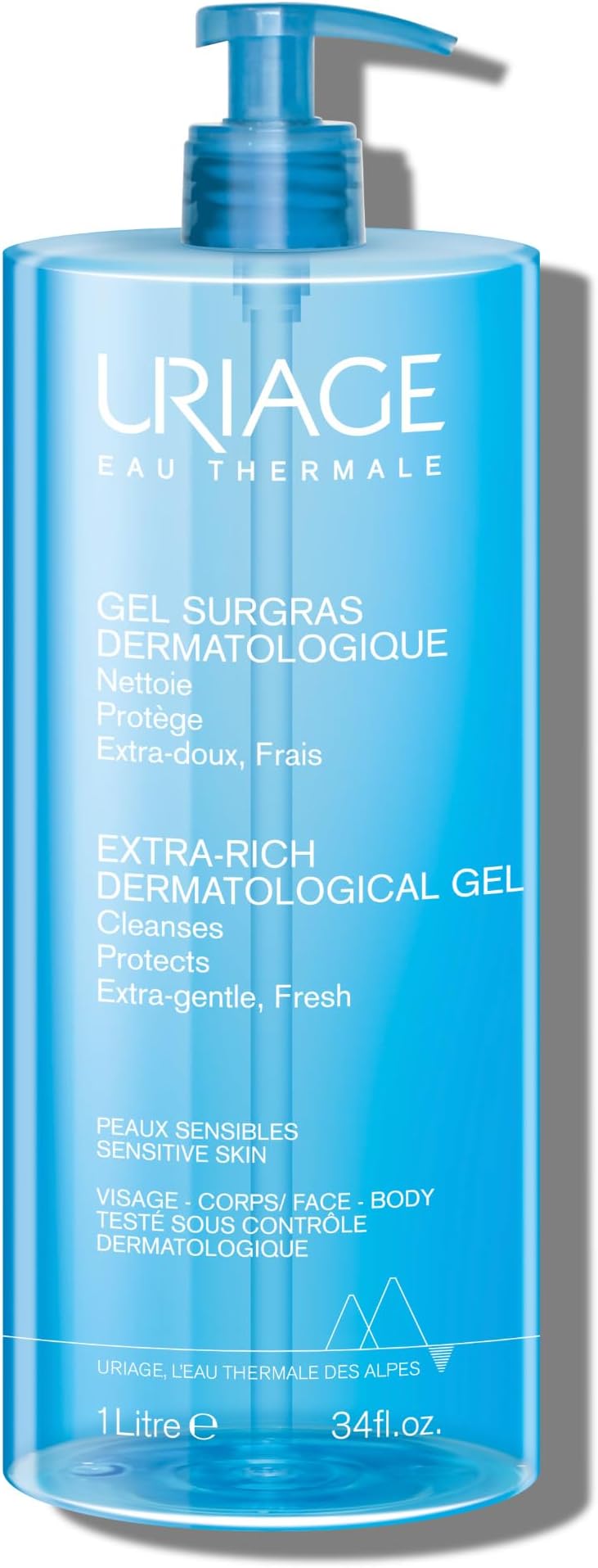 Uriage Derm-Phy Extra-rich Dermatological Shower Gel 2-in-1 Cleanser