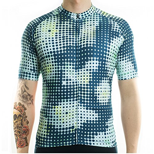 Racmmer Mens Breathable Short Sleeve Cycling Jersey Ultra-Light Cycling Clothing