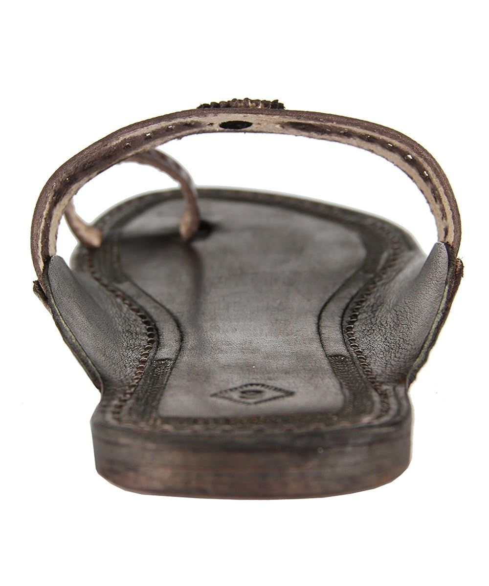 ekolhapuri dark brown s punching ladies authentic handmade genuine leather kolhapuri chappal